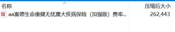 富德生命康健无忧重大疾病保险加强版费率表.rar