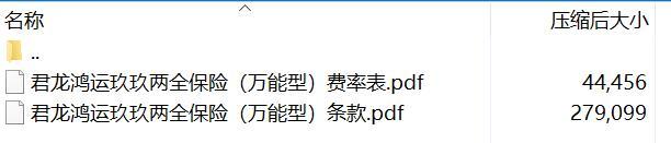 君龙鸿运玖玖两全保险万能型条款费率.rar
