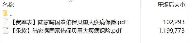 陆家嘴国泰佑保贝重大疾病保险条款费率.rar