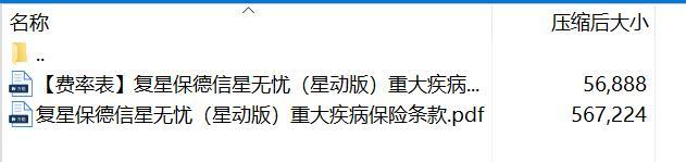 复星保德信星无忧星动版重大疾病保险条款费率.rar