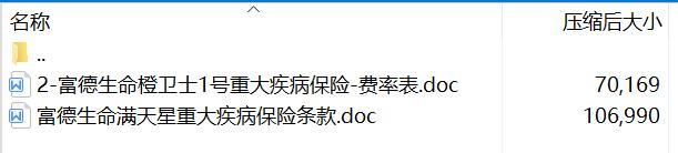 富德生命满天星重大疾病保险条款费率.rar