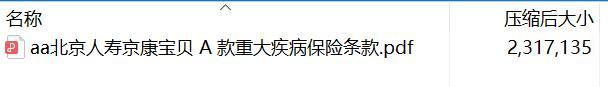 北京人寿京康宝贝A款重大疾病保险条款.rar