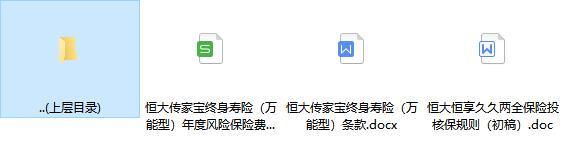 恒大传家宝终身寿险万能型条款费率投保规则.rar