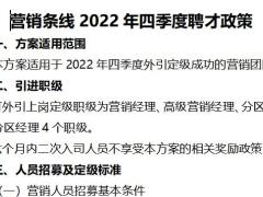 营销条线2022年聘才政策23页.doc