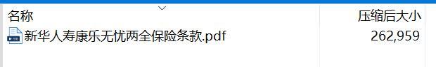 新华人寿康乐无忧两全保险条款.rar