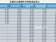 弘康弘运增利金满意足臻享版增额终身寿险计划书.xlsx