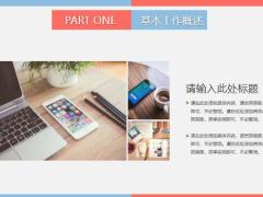 动态粉蓝色财务部年终总结PPT模板24页.pptx