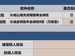 长城山海关虎啸版两全保险利益演示表自动计划书.xlsm