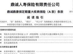 鼎诚鼎康保定期重大疾病保险A款条款费率.zip