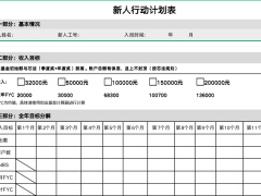 保险公司新人月度年度行动规划表3页.xlsx