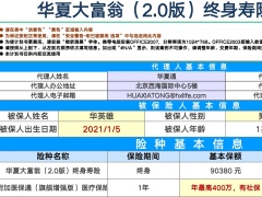 华夏大富翁2.0版终身寿险产品计划建议书.xlsm