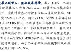中国人寿2022中报点评价值保持市场领先投资拖累利润表现7页.pdf