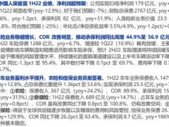 中国人保2022中报点评财险利润保费双增寿险代理人销售承压.pdf