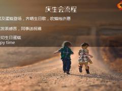 保险公司可爱庆生早会流程模板14页.pptx