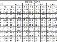 和谐福家守护终身重大疾病保险条款费率表.zip