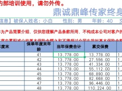 鼎诚鼎峰传家终身寿险单机版计划书.xlsm