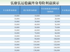 弘康弘运稳赢终身寿险计划书.xlsx