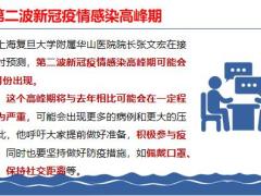 张文宏最新预测第二波感染高峰期已确定提早做好准备特别是老人25页.pptx