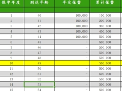 瑞华颐悦无忧终身护理保险珍藏版保险利益演示表.xlsx 