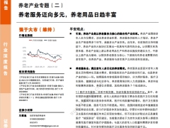 养老产业专题养老服务迈向多元养老用品日趋丰富21页.pdf 