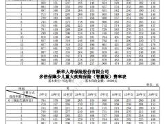 新华多倍保障少儿重大疾病保险智赢版条款费率产品说明.zip