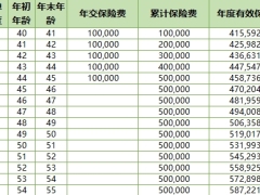 昆仑健康乐享年年终身护理保险利益演示版.xlsx 