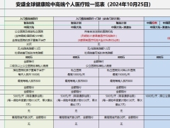 安盛全球健康险中高端个人医疗险一览表.xlsx 