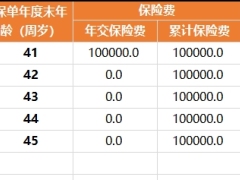 阳光人寿金吉利D款两全保险产品利益演示.xlsx 