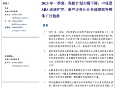 2025年一季度保债计划大幅下降中保登ABS迅速扩容资产证券化业务或将弥补整体下行趋势13页.pdf 