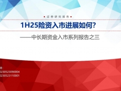 保險行業中长期资金入市报告1H25险资入市进展如何26頁.pdf 