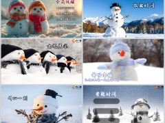雪人企鹅冬天早会流程模板10页.pptx 