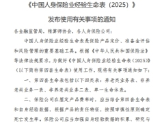 关于做好中国人身保险业经验生命表2025发布使用有关事项的通知3页.pdf 