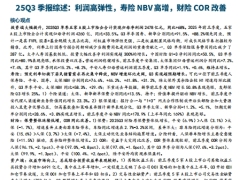保险行业研究25Q3季报综述利润高弹性寿险NBV高增财险COR改善12页.pdf 