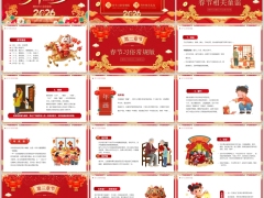 2026马年快乐春节习俗介绍PPT模板27页.pptx 