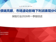 保险行业2026年一季报综述负债端亮眼市场波动影响下利润表现分化26页.pdf 