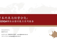保险行业资本约束与经营分化2025Q4保险业偿付能力系列报告39页.pdf 