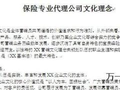 保险专业代理公司文化理念1页.doc