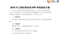 三级机构培训KPI考核奖励方案2页.ppt