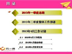 2013年一季度总结二季度整体工作部署4月工作计划43页.ppt