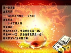 银保2013年5月6月营销激励方案6页.ppt