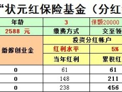 太平保险状元红年金领取自动利益演示表.xls