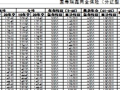 2013版国寿新瑞鑫两全保险2013版速查表 .xls