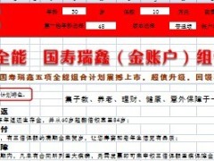 国寿2013新瑞鑫金账户自动计划书.xls