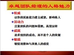 团队经理人格魅力的塑造62页.ppt