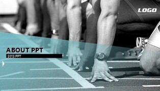 在路上奔跑PPT模板8页.ppt