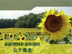 家庭理财必须知道的五个观念12页.ppt