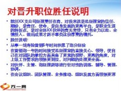 2013年年终支公司经理竞聘拟晋升报告8页.ppt