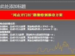 2014银保网点开门红期缴特别推动方案4页.ppt