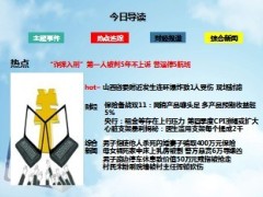 每日新闻早会资讯2013年11月7日早会使用16页.ppt