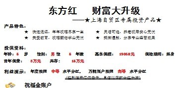 太平洋东方红少年智老来福自动计划书速查表.xls